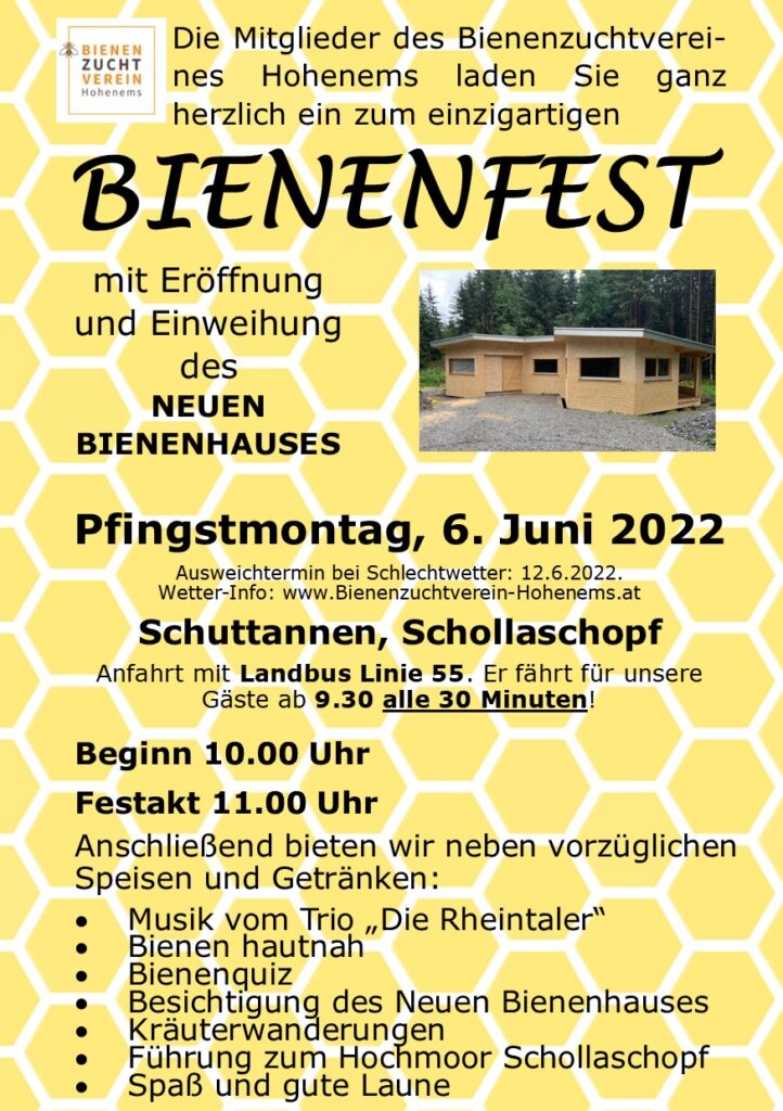 Einladung zum Bienenfest in Hohenems